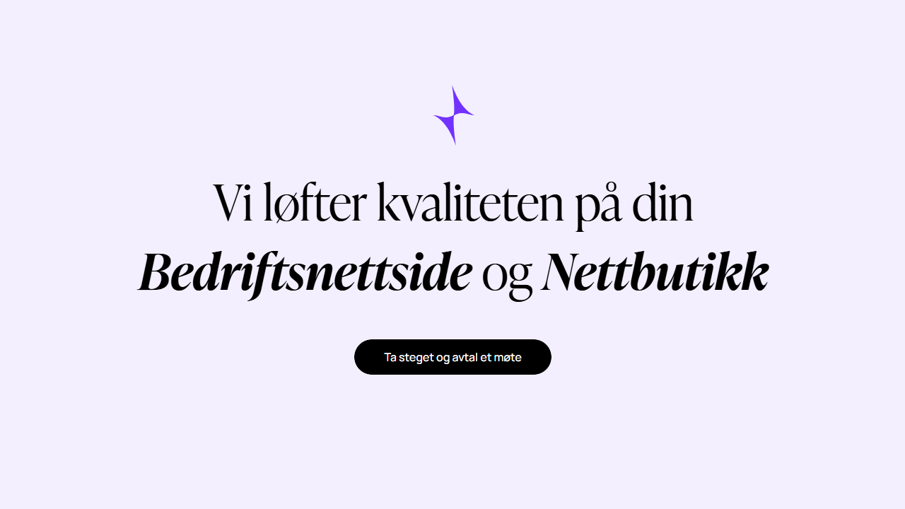 Som en komplett leverandør av bedriftnettside og nettbutikk utvikler vi moderne og funksjonelle nettsider som styrker merkevaren din.