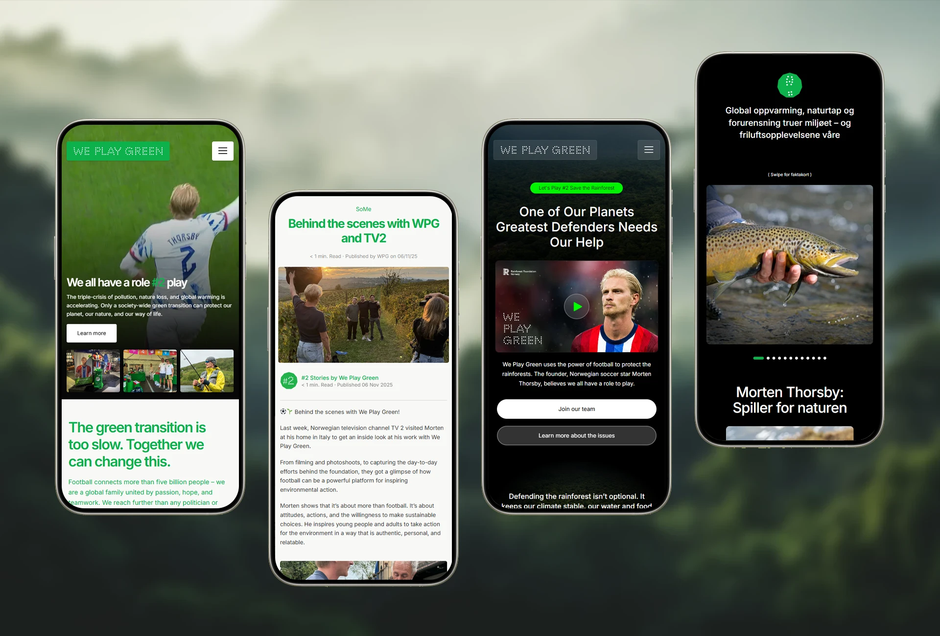 Mobilfremvisning for We Play Green og Morten Thorsby